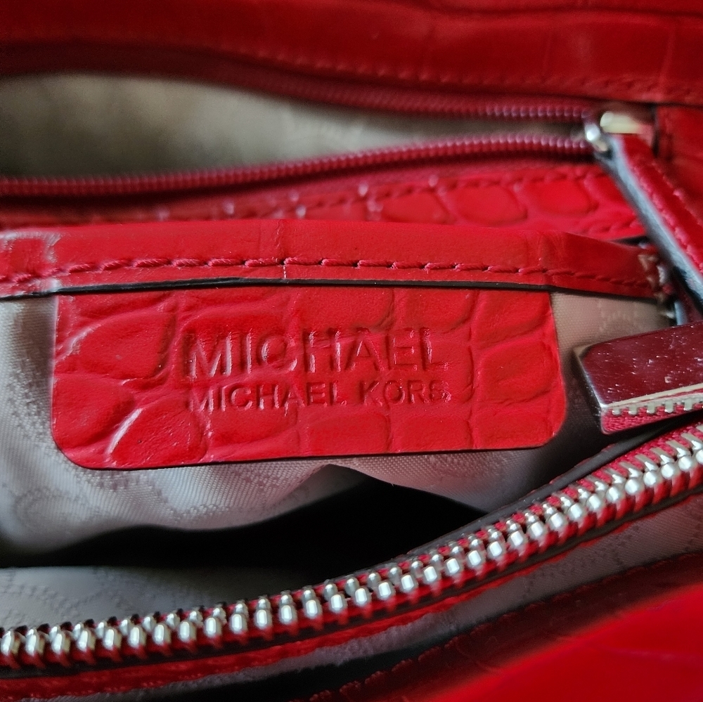Michael Kors Croc, Shoulder, Red leather‎ bag - Picture 9 of 9